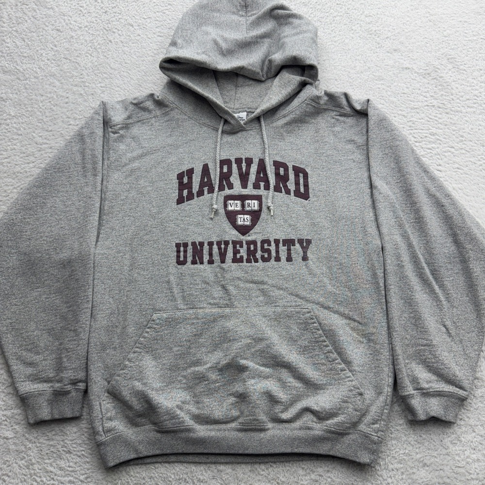 The Cotton Exchange Harvard University Hoodie Mens Small Gray USA Made Pullover